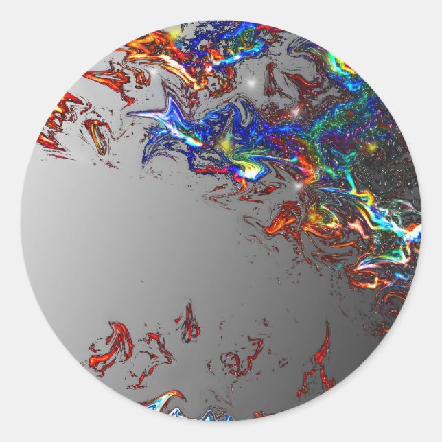 Elektrische Welle Runder Aufkleber (Vorderseite)