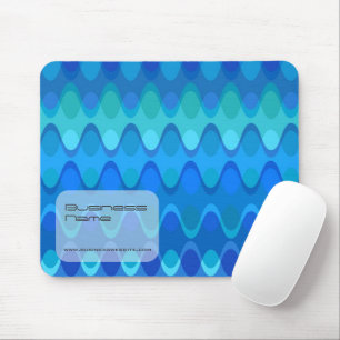 Elektrische Zick-Zack-Blau-Wellen-Mod-Abstraktes M Mousepad