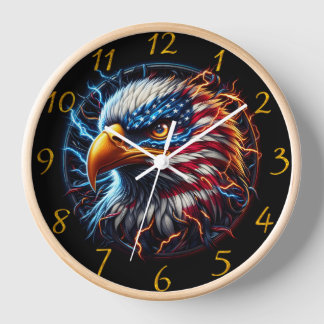 Elektrischer Adlerkreis Uhr
