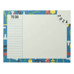 Elektrischer Auftragnehmer, um Notepad aufzulisten Notizblock