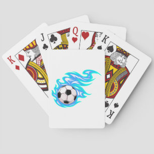 Elektrischer blauer Flamingo-Fußball-Sport Spielkarten