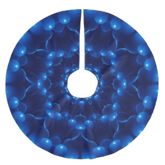 Elektrischer blauer Kaleidoskop-Baum-Rock Polyester Weihnachtsbaumdecke