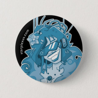 elektrischer blauer Knopf Button