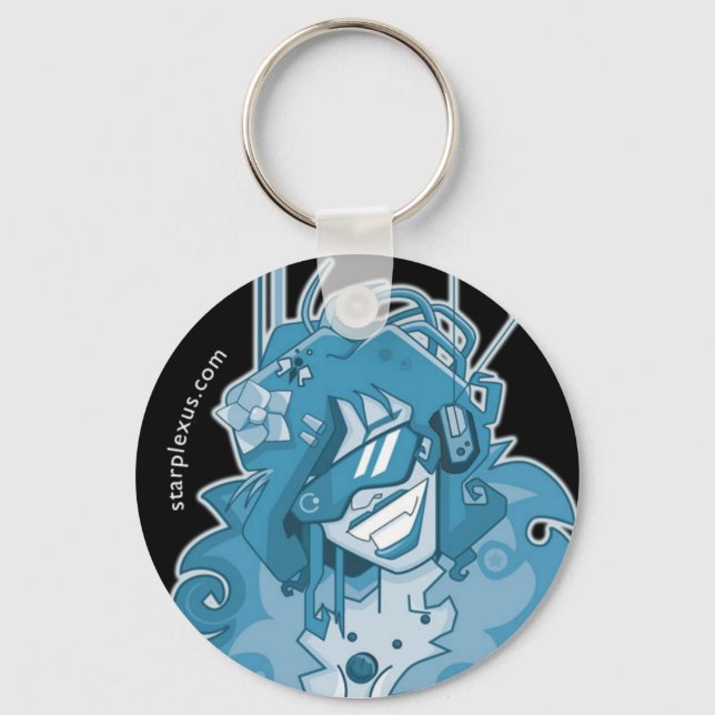 elektrischer blauer Schlüsselanhänger (Vorderseite)