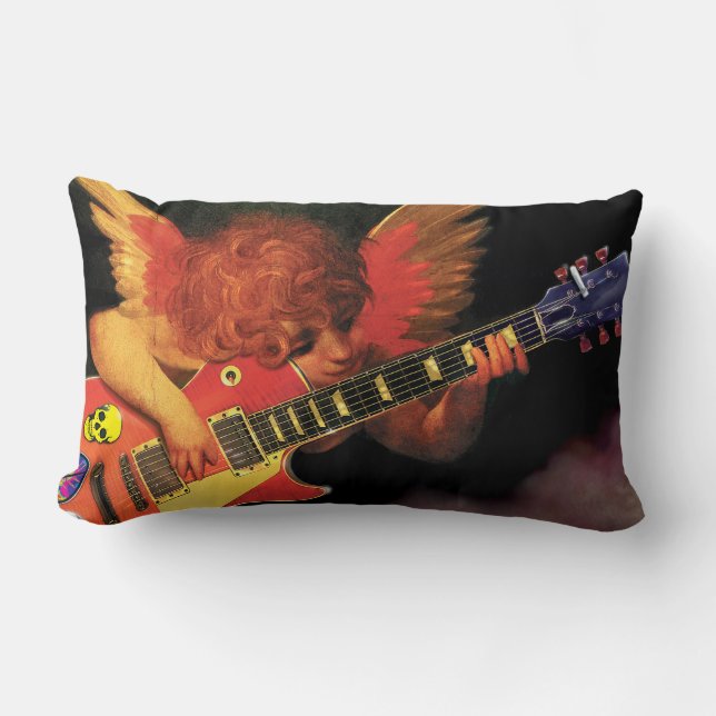 Elektrischer Cherub Gitarre Helden Kissen. Lendenkissen (Vorderseite)