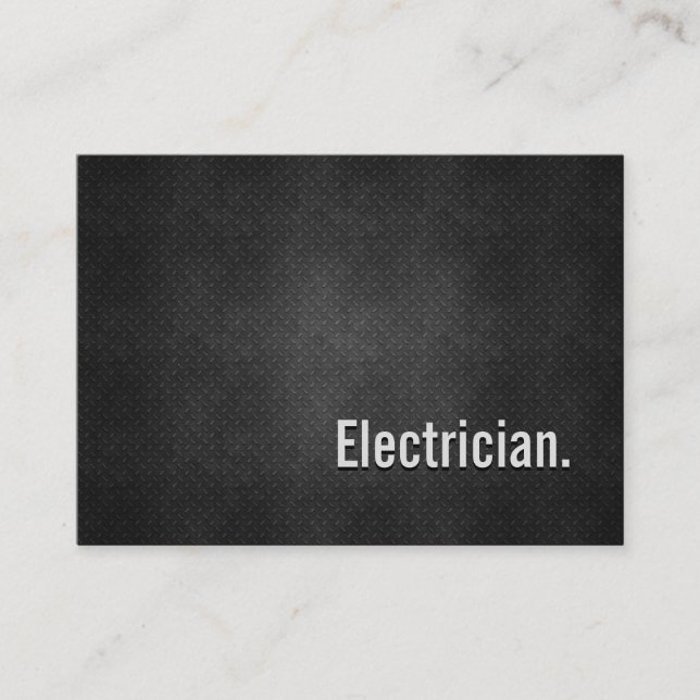 Elektrischer Cooler Schwarzer Metal-Einfachheit Visitenkarte (Vorderseite)