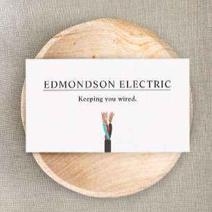 Elektrischer Draht Visitenkarte