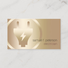 Elektrischer Elegant kühl Plug-Gold-Symbol Visitenkarte