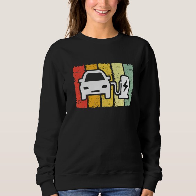 Elektrischer Elektroautofahrer Elektroauto Ca Sweatshirt (Vorderseite)