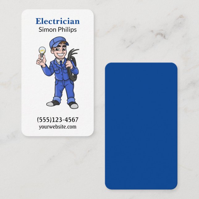 Elektrischer Handyman Visitenkarte (Vorne/Hinten)