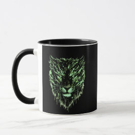 Elektrischer Katzenfokus | Hochenergetische Kunst Tasse