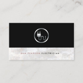 Elektrischer Kühne elektrische Plug-Symbol Einfach Visitenkarte