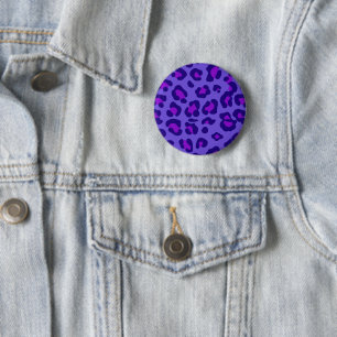 "Elektrischer Lila Leopard" Button