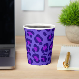 "Elektrischer Lila Leopard" Pappbecher