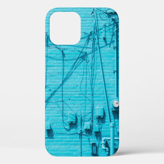 ELEKTRISCHER METER AUF DER BLAUE BRICK WALL Case-Mate iPhone HÜLLE (Rückseite)