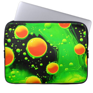 Elektrischer Neon-Blasentanz Laptopschutzhülle