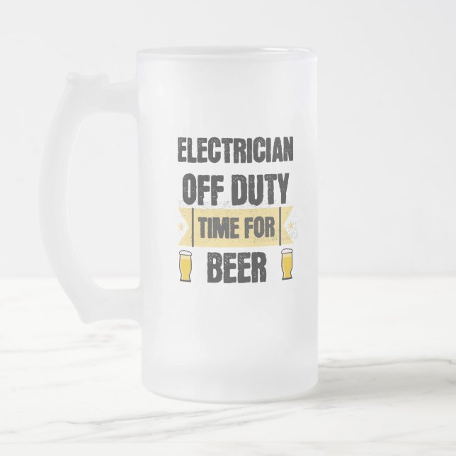 Elektrischer Notdienst. Zeit für Bier Mattglas Bierglas (Links)