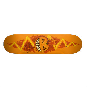 Elektrischer Orange - PUNK Skateboard