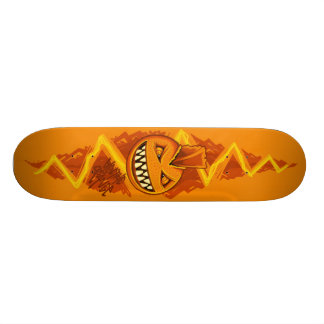 Elektrischer Orange - PUNK Skateboard