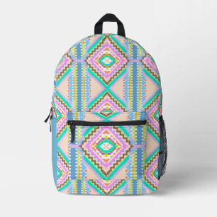 Elektrischer Pastell-Traum-Kaleidoskop Bedruckter Rucksack
