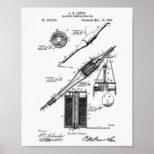 Elektrischer Pen 1894 Weißbuch zum Thema Patentkun Poster