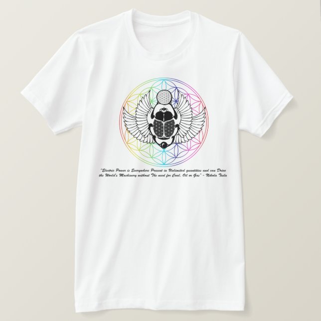 Elektrischer Power ist überall - Nikola Tesla T-Shirt (Design vorne)