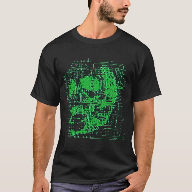 Elektrischer Schädel T-Shirt (Vorderseite)
