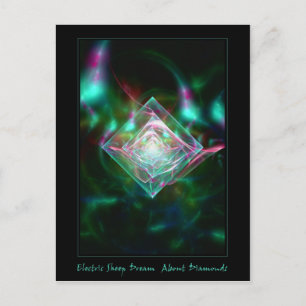 Elektrischer Schaftraum von Diamanten Postkarte