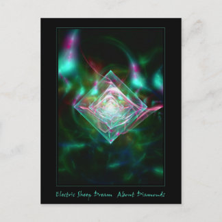 Elektrischer Schaftraum von Diamanten Postkarte
