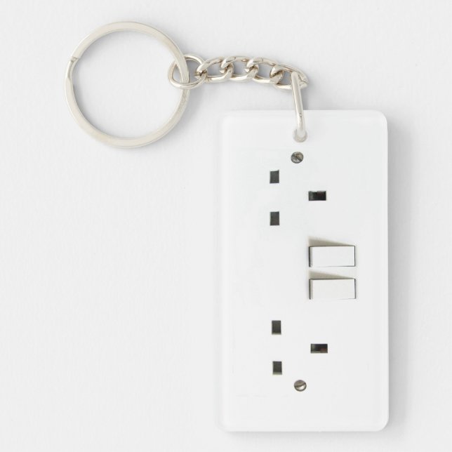 Elektrischer Sockel von Großbritannien Schlüsselanhänger (Vorderseite)