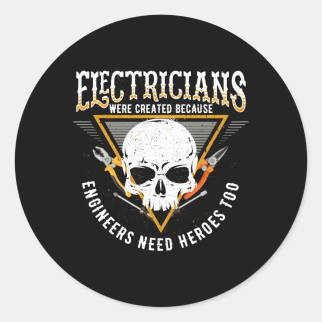 Elektrischer Spaß Joke Electricians R Best Runder Aufkleber (Vorderseite)