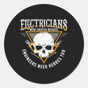 Elektrischer Spaß Joke Electricians R Best Runder Aufkleber