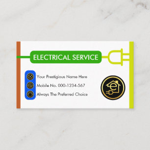 Elektrischer Stecker Stecker Farben Elektrizität Visitenkarte
