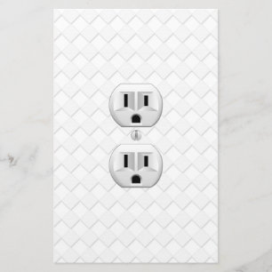 Elektrischer Stecker-Wand-Ausgang-Spaß fertigen Briefpapier