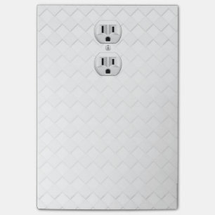 Elektrischer Stecker-Wand-Ausgang-Spaß fertigen Post-it Klebezettel