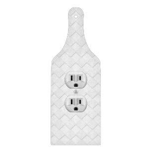 Elektrischer Stecker-Wand-Ausgang-Spaß fertigen Schneidebrett
