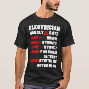 Elektrischer Strom stündlich Strom Wo T-Shirt
