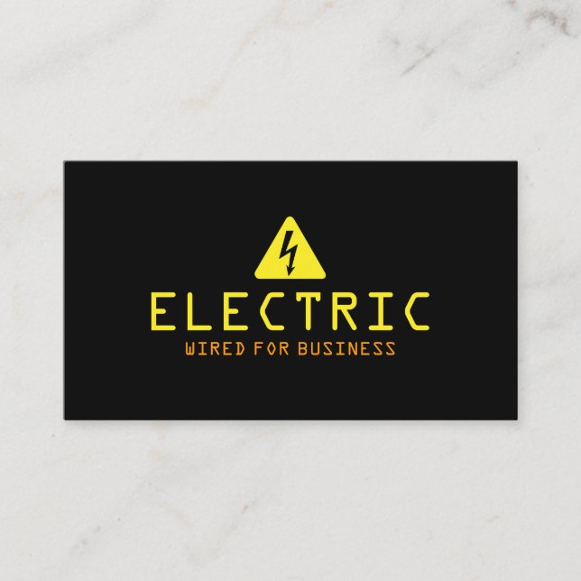 Elektrischer Strom Visitenkarte (Vorderseite)