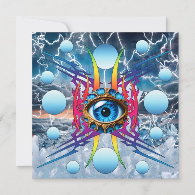 Elektrischer Sturm Feiertagskarte (Vorderseite)