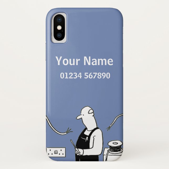 Elektrischer Theme Cartoon Case-Mate iPhone Hülle (Rückseite)