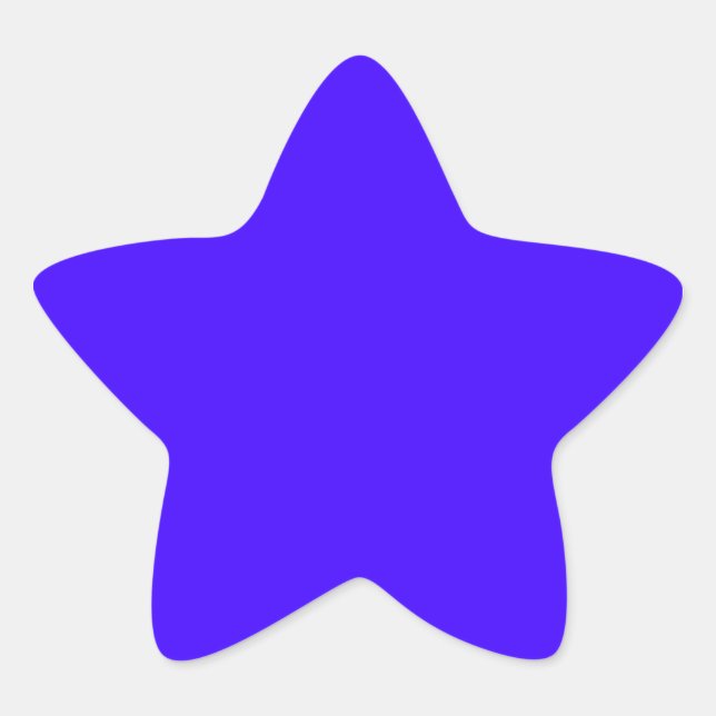 Elektrischer Ultramarine Stern-Aufkleber (Vorderseite)