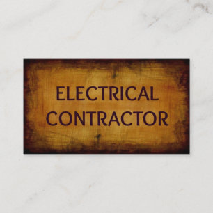 Elektrischer Unternehmer Antike Visitenkarte