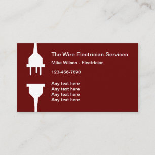 Elektrischer Unternehmer Moderne Visitenkarten Visitenkarte