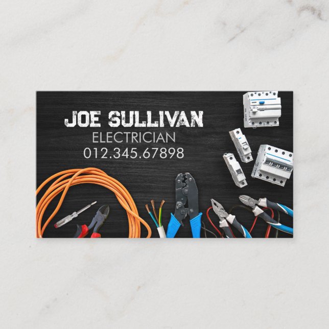 Elektrischer Unternehmer Visitenkarte (Vorderseite)