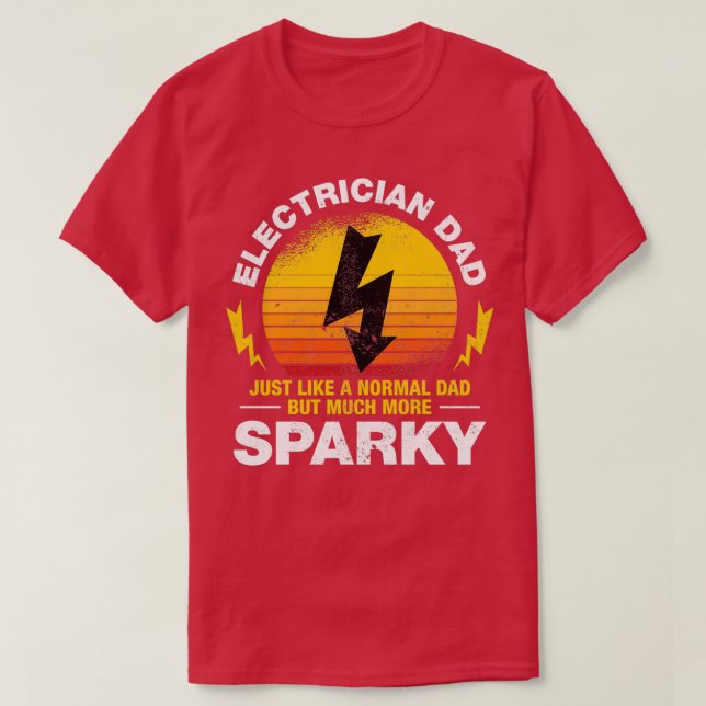 Elektrischer Vater Funny Electrician Gift T-Shirt (Design vorne)