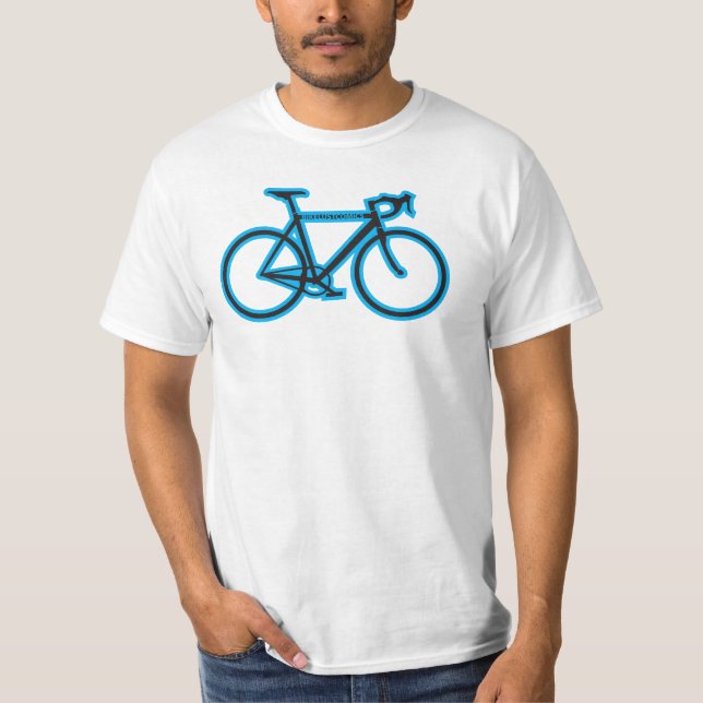 Elektrisches blaues Fahrrad-Shirt T-Shirt (Vorderseite)