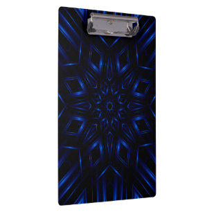 Elektrisches blaues Kaleidoskop-Klemmbrett Klemmbrett