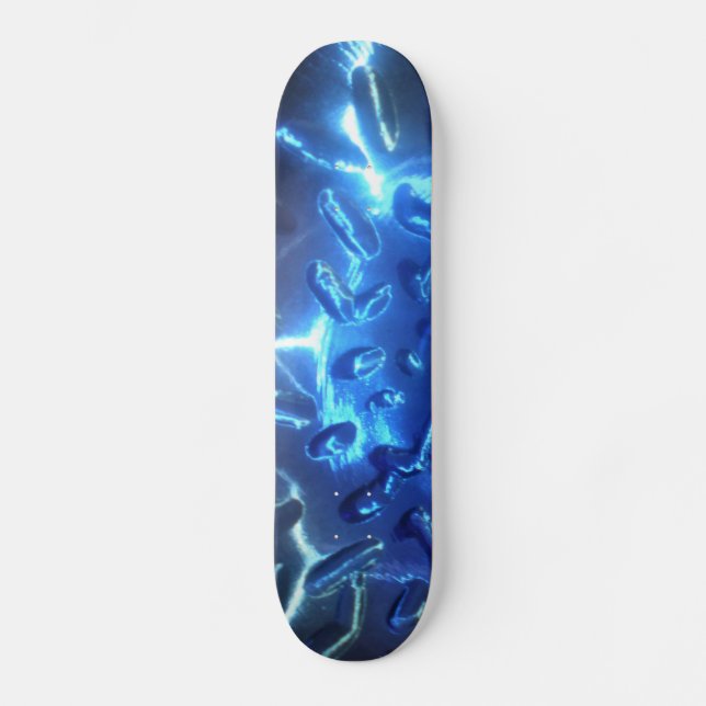 Elektrisches blaues Skateboard (Vorderseite)