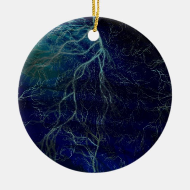 Elektrisches Blitz-Ornament Keramik Ornament (Vorne)