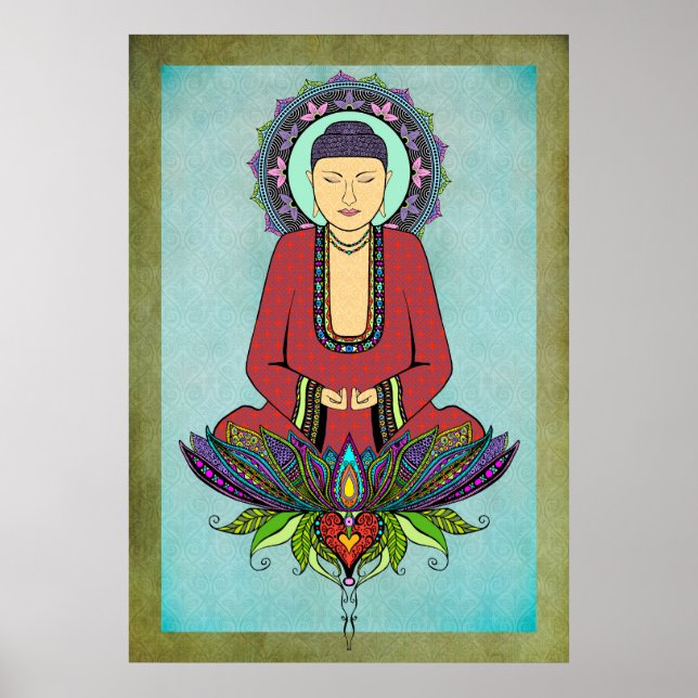 Elektrisches Buddha-Poster/Print Poster (Vorne)
